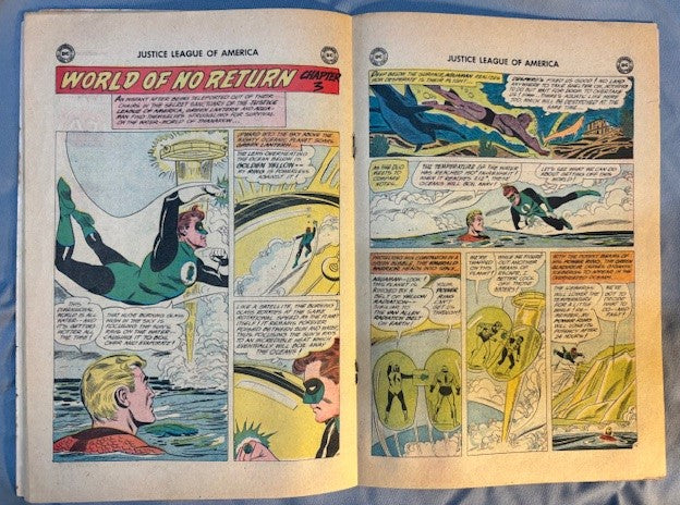 Justice League of America #1    cover detached from staples, light waterstain inside front cover   Good