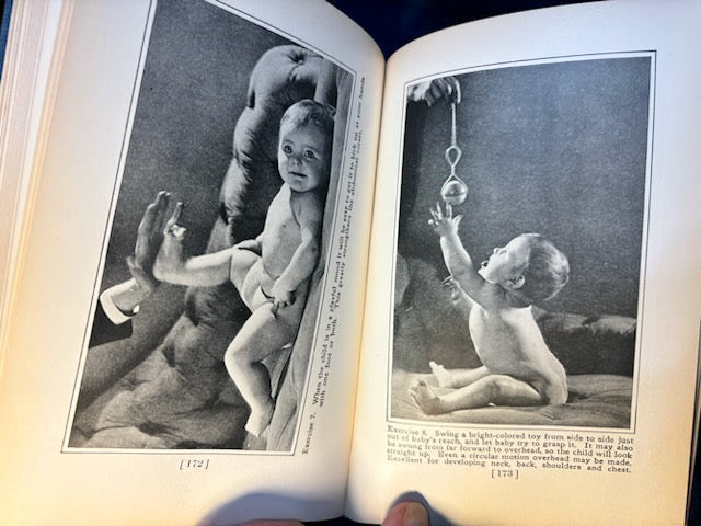 Macfadden, Bernarr.  Physical Culture for Baby. NY: Macfadden, 1924. 1st ed. Illus. Top 1/2" DJ spine chipped.VG/VG