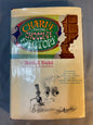 Dahl, Roald.  Charlie and the Chocolate Factory. NY: Alfred Knopf, (1964). 1st ed, 1st printing with red cloth, top edge brown and 6-line collophon on last page. 1st issue DJ with no ISBN number on rear panel Book is Near mint, DJ only Fair