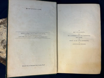 Stenhouse, T.B.H.  A Woman’s Life in Polygamy. Hartford: A. D. Worthington, 1875. Illus. Pict cloth. Heavy foxing on preliminaries, otherwise clean. Good