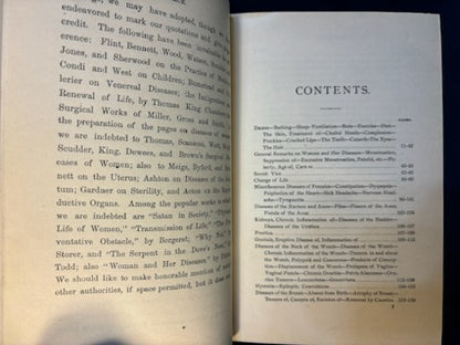 Entrikin, F. W.  Woman’s Monitor. Green Springs, OH: Entrikin, 1881. 1st ed. Pict cloth, gilt. Fine but for top stain & beginning of front hinge split