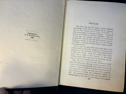 Sauer, P. B.  Maternity. Chicago: Miller, 1891. Revised ed. Pamphlet of graphic plates laid in. Pict cloth, gilt. Very Good
