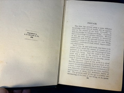 Sauer, P. B.  Maternity. Chicago: Miller, 1891. Revised ed. Pamphlet of graphic plates laid in. Pict cloth, gilt. Very Good