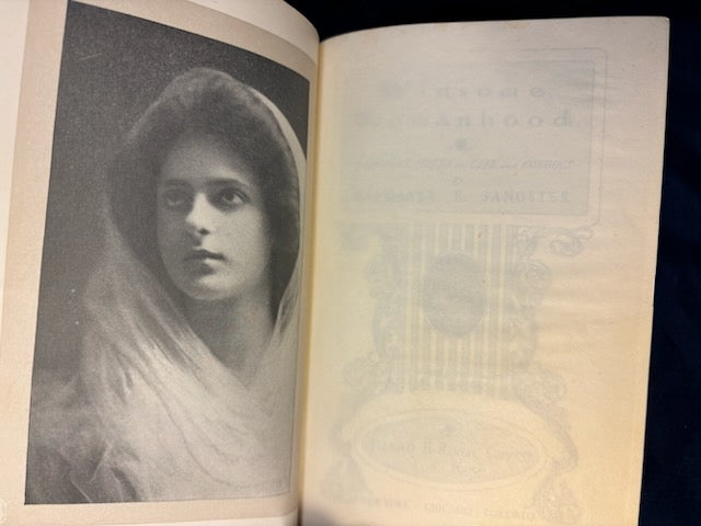 Sangster, Margaret. Winsome Womanhood. NY: Revell, 1900. 1st ed. Illus. Pict cloth, gilt. Front hinge broken, rubbed, frayed. G
