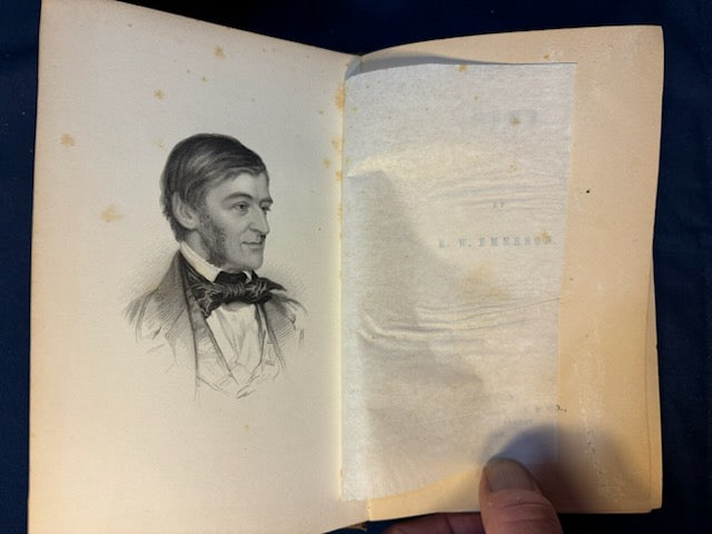 Emerson, Ralph  Waldo. Writings. Boston: Ticknor and Fields, 1858 - 1863 (complete to date) Early reprints. 1.5" chip to spine on one vol, two vols have penciled instructions for re-binding. [see details on Literature, Sets page]. Very Good