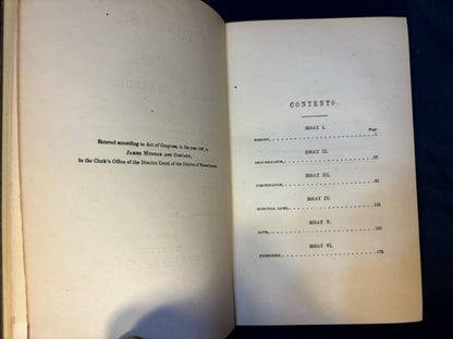 Emerson, Ralph  Waldo. Writings. Boston: Ticknor and Fields, 1858 - 1863 (complete to date) Early reprints. 1.5" chip to spine on one vol, two vols have penciled instructions for re-binding. [see details on Literature, Sets page]. Very Good