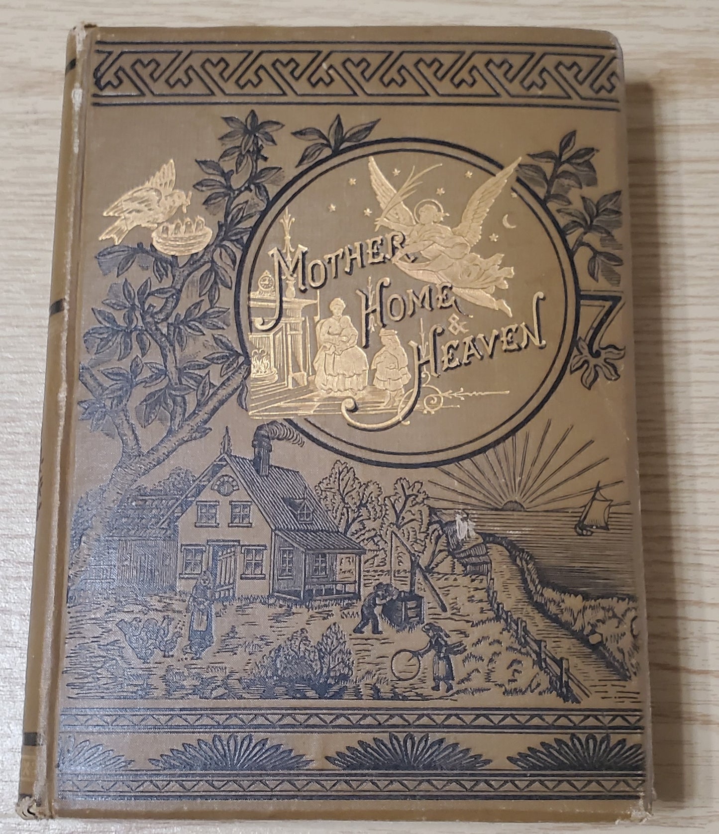 Cuyler, Theodore. Mother, Home and Heaven 1882. Illus. Pict cloth, gilt, aeg. Presentation page blank. VG