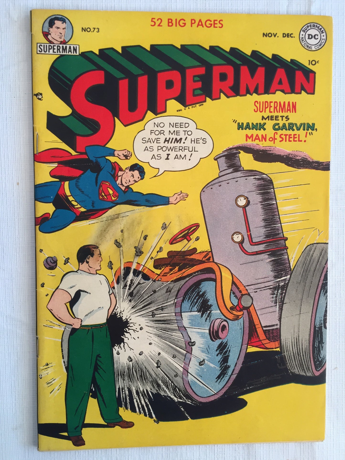 Superman #73......3/4 x 1" smudge on cover, otherwise Fine